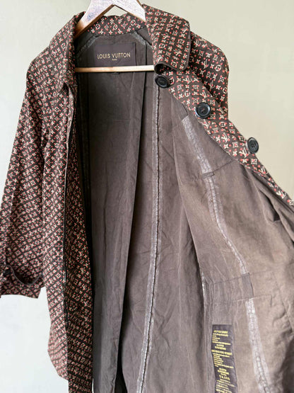 Louis Vuitton Monogram Macintosh Convertible Collar Coat
