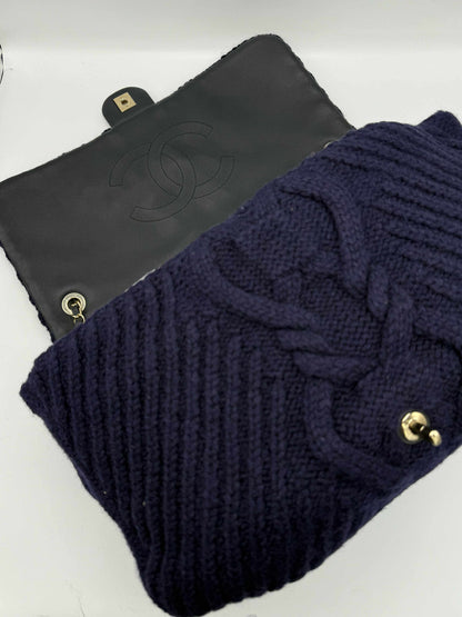XXL Chanel Knit Purple - Luggage Flap Bag