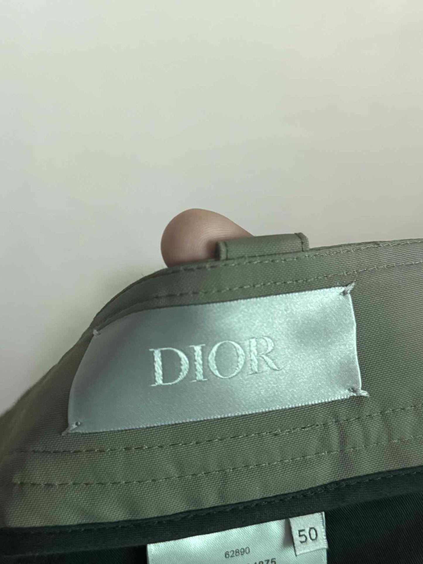 Dior Homme Green Nylon Cargo Shorts