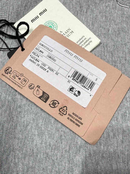 Miu Miu Grey Boxy Sweatshirt