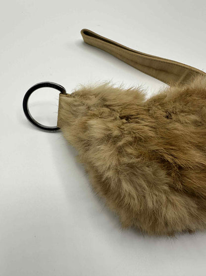 Gucci Brown Rabbit Fur Pochette