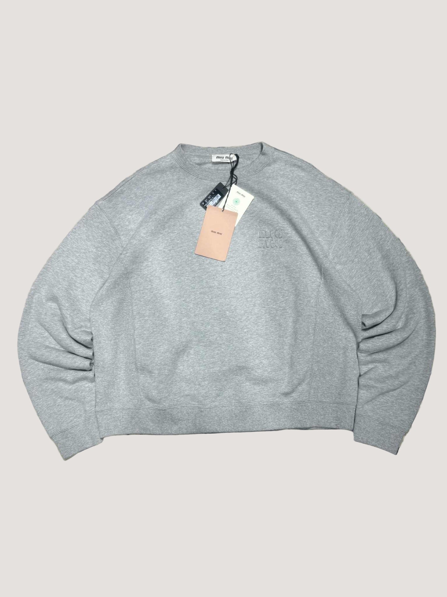 Miu Miu Grey Boxy Sweatshirt