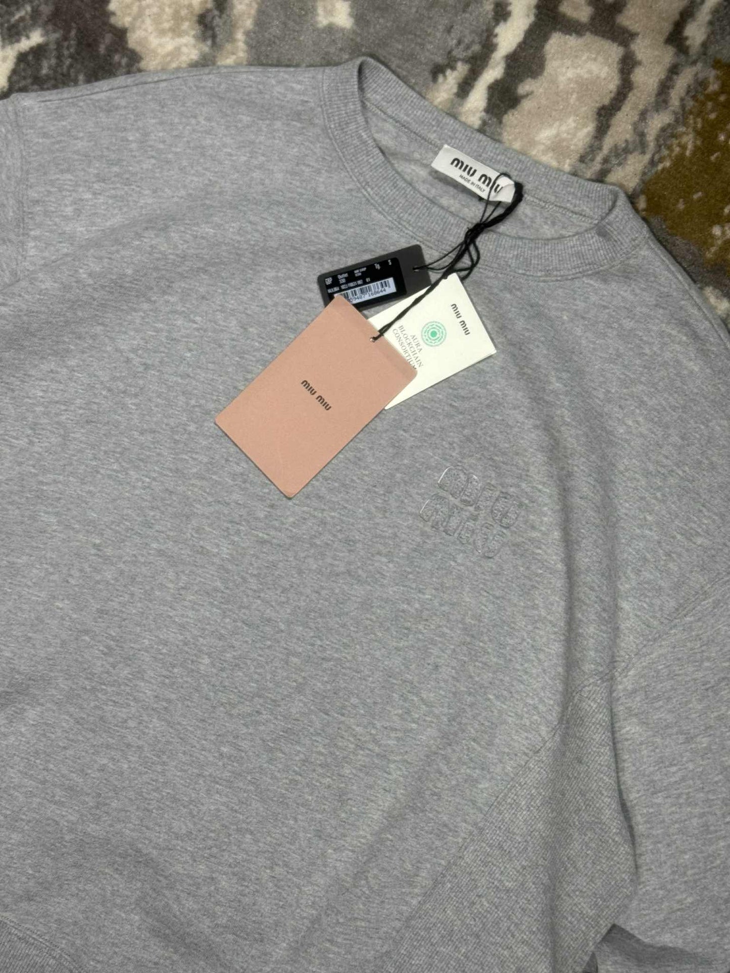 Miu Miu Grey Boxy Sweatshirt
