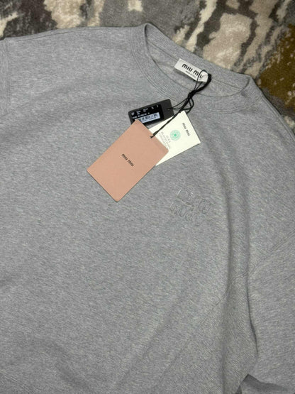 Miu Miu Grey Boxy Sweatshirt