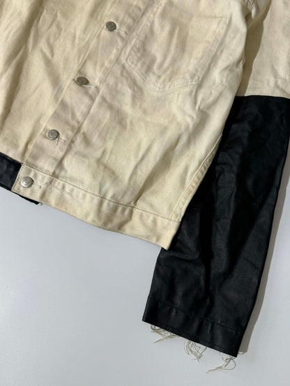 Helmut Lang 2003SS Leather Sleeve Denim Jacket