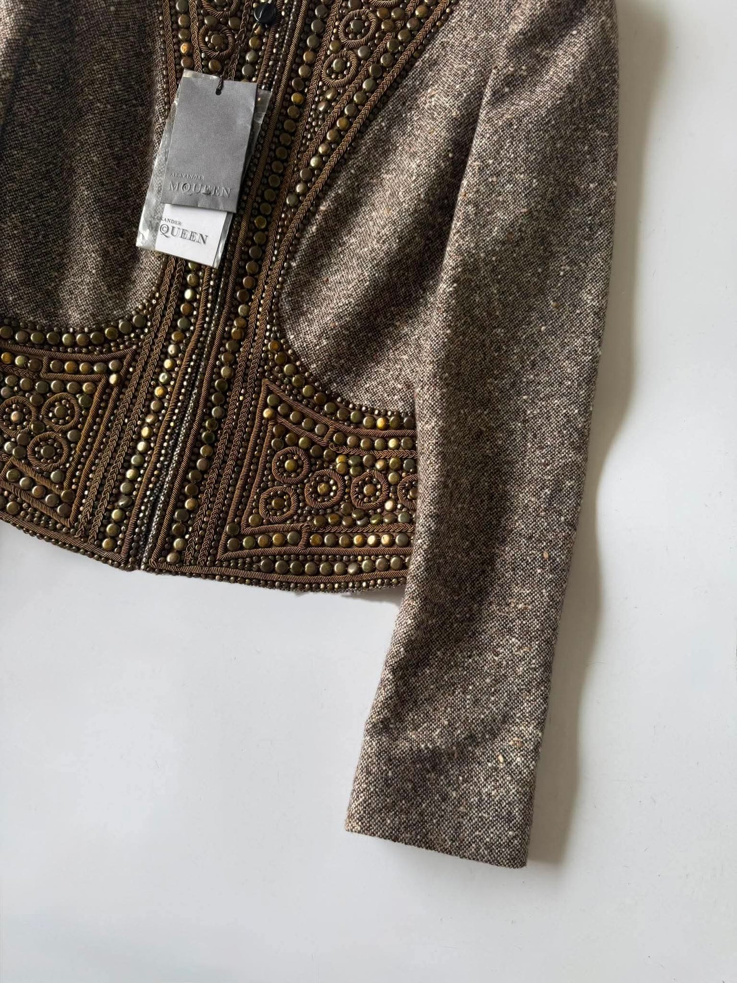 Documented & Rare Alexander McQueen F/W2004 Embellished Tweed Suit