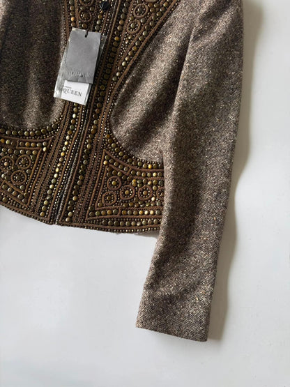 Documented & Rare Alexander McQueen F/W2004 Embellished Tweed Suit
