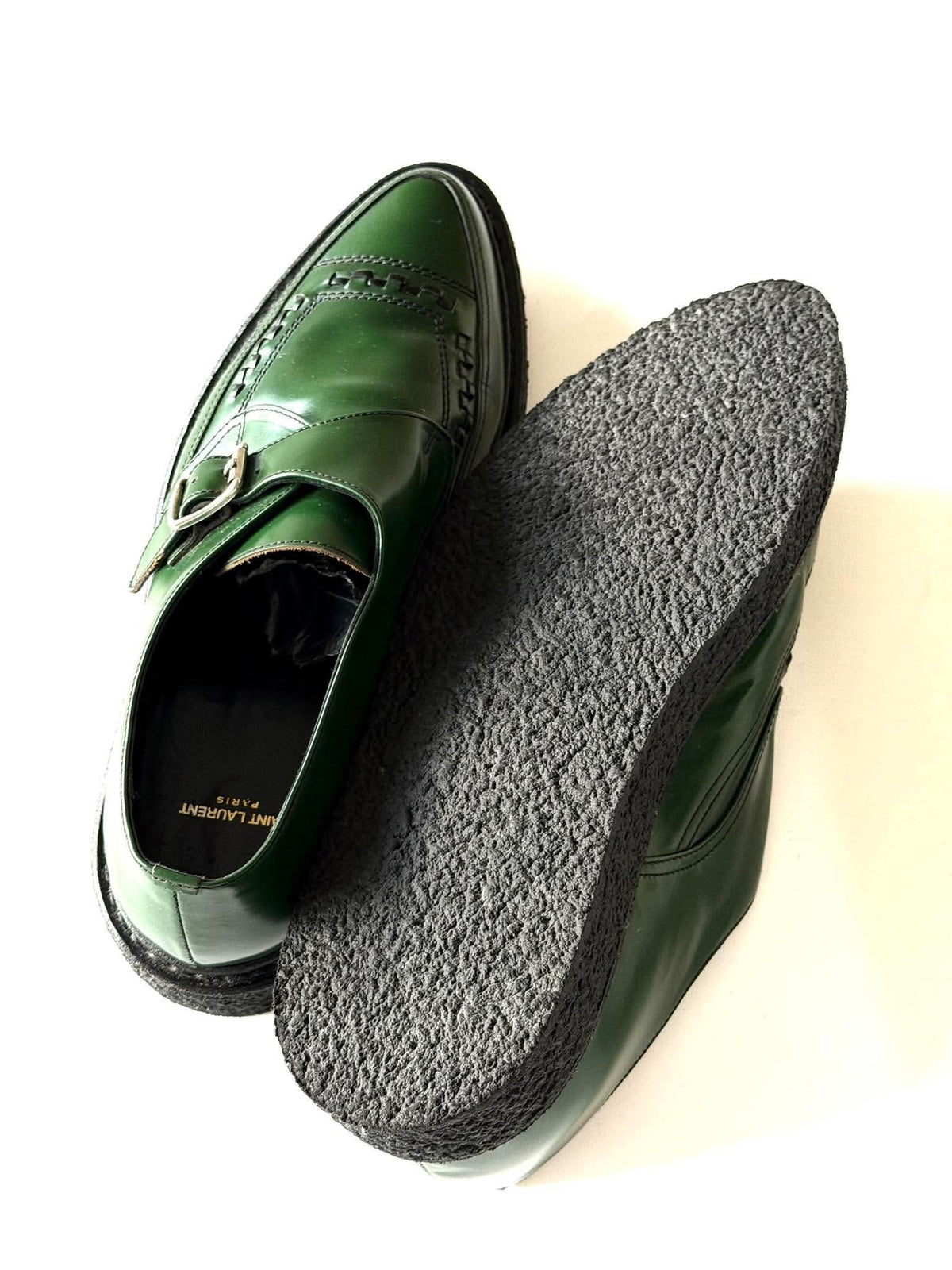 Saint Laurent by Hedi Slimane F/W2014 Green Monk Creeper