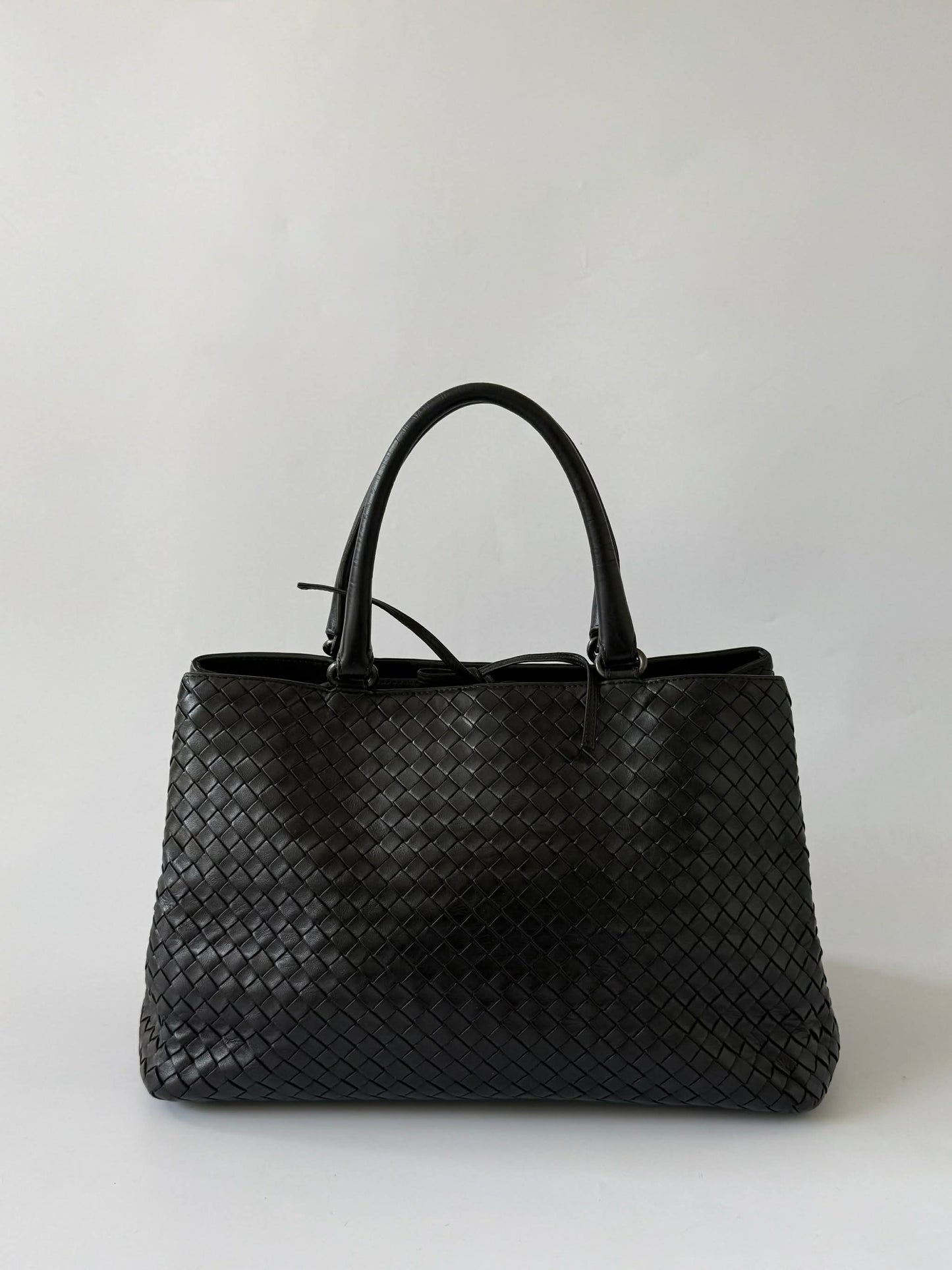 Bottega Veneta Black Intrecciato Large Tote Black