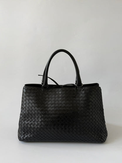 Bottega Veneta Black Intrecciato Large Tote Black