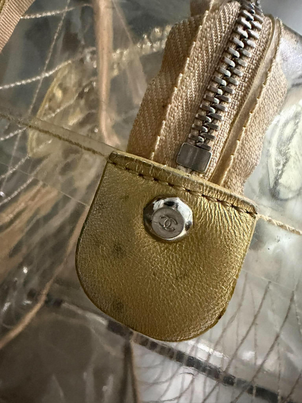 Chanel 1991 VIntage Timeless Naked Clear Transparent Tote