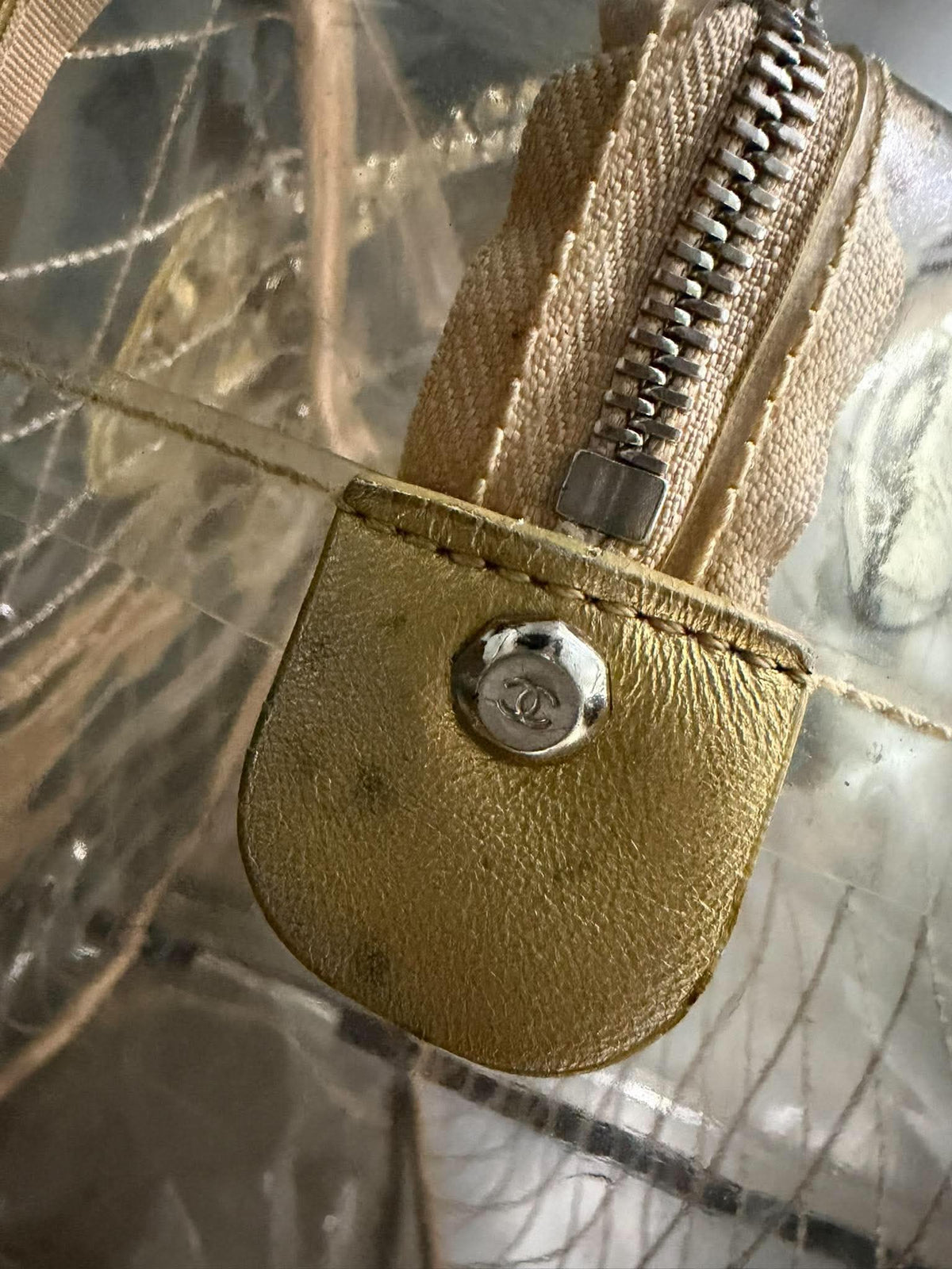 Chanel 1991 VIntage Timeless Naked Clear Transparent Tote