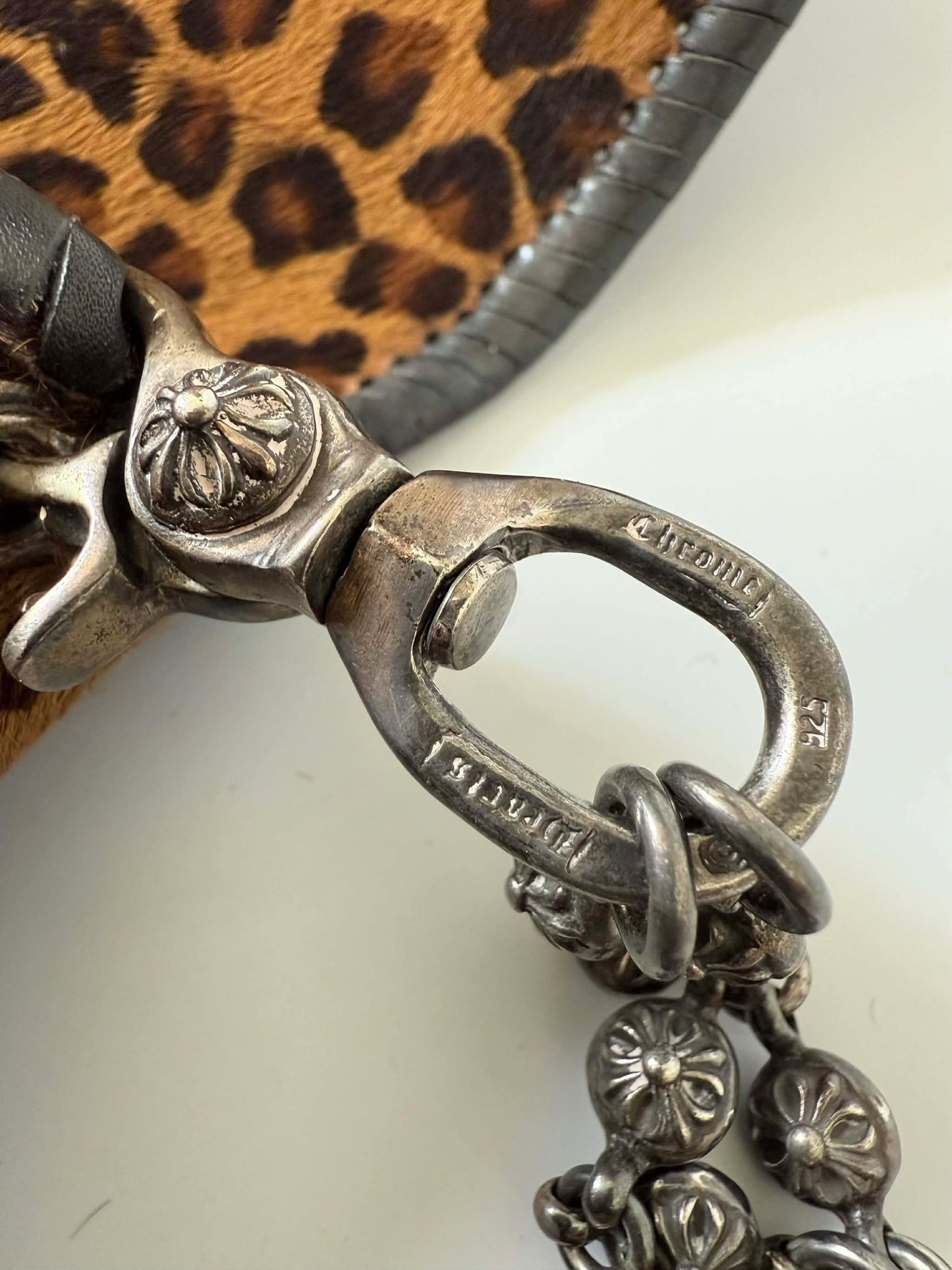 RARE Chrome Hearts Leopard Pony Hair “Fuck you” Clutch Bag