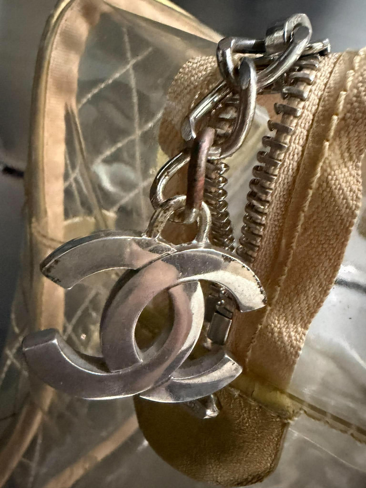 Chanel 1991 VIntage Timeless Naked Clear Transparent Tote