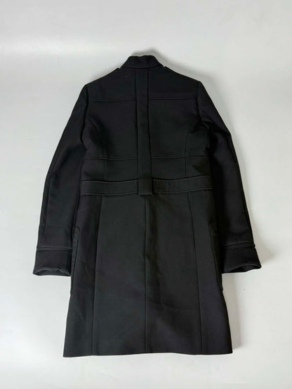 AW2005 Balenciaga Long Premium Wool Black Trench Coat