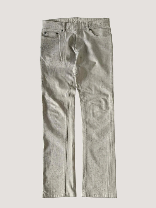 Balenciaga FW14 Cracked Paint Denim Pants