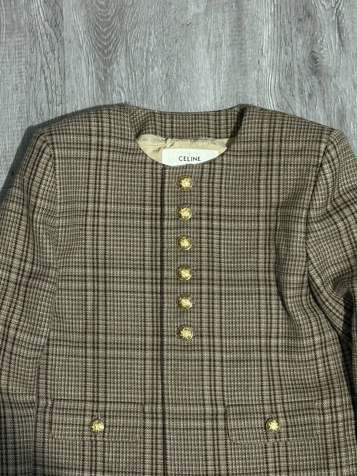 Celine Wales Wool Chelsea Jacket