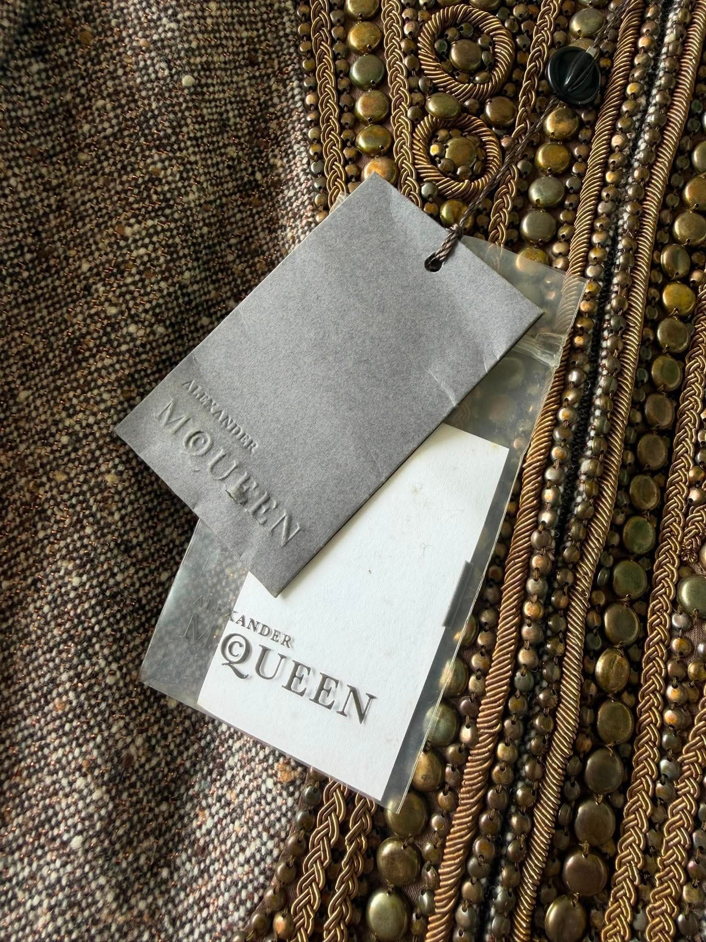 Documented & Rare Alexander McQueen F/W2004 Embellished Tweed Suit