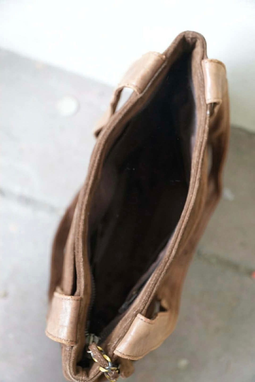 Vintage Chanel Suede Brown Bag