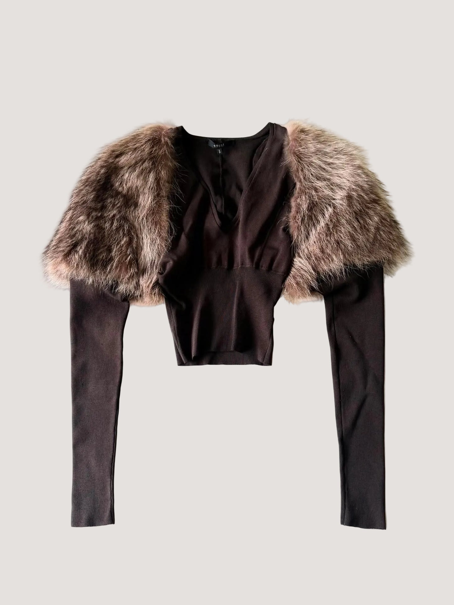 Gucci by Tom Ford F/W 2003 Brown Fur Shrug