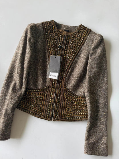 Documented & Rare Alexander McQueen F/W2004 Embellished Tweed Suit