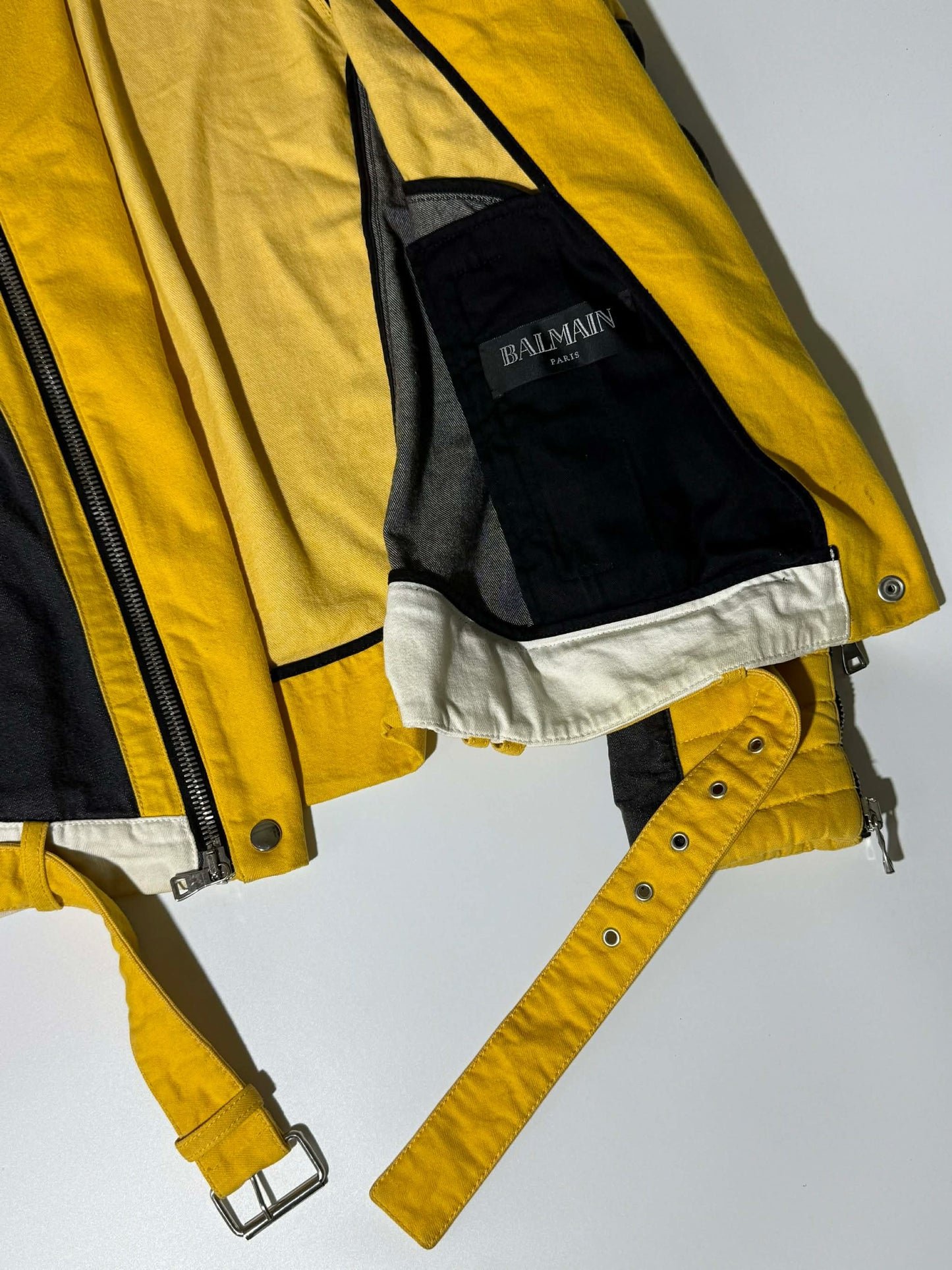 Balmain Tri-Color Biker Jacket