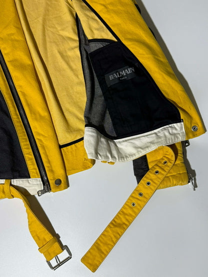 Balmain Tri-Color Biker Jacket