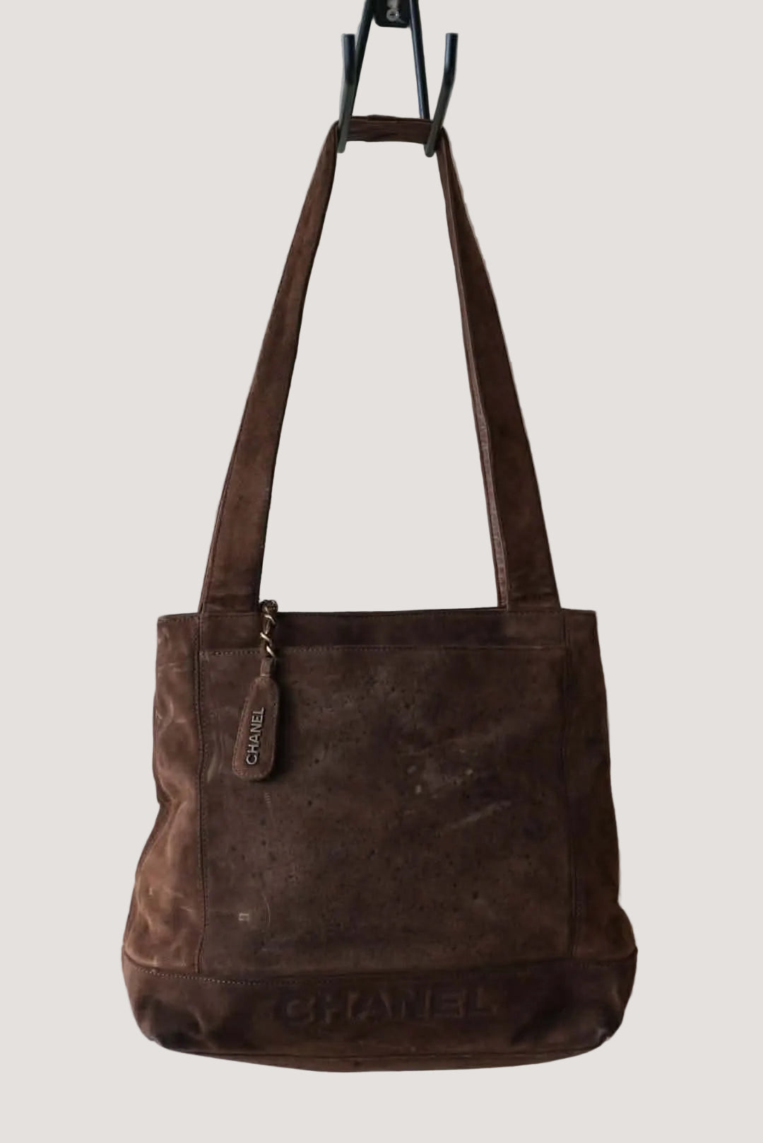 Vintage Chanel Suede Brown Bag