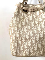 Vintage Christian Dior Trotter Canvas Romantique Chain Tote Bag
