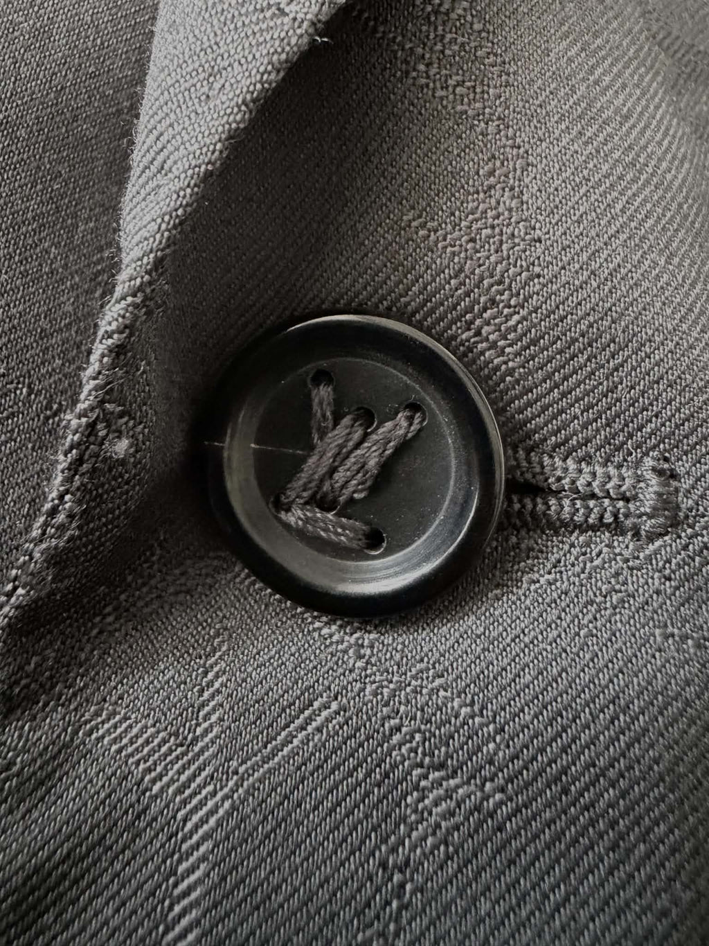 Louis Vuitton Pont Neuf Jacquard Script Gray Suit