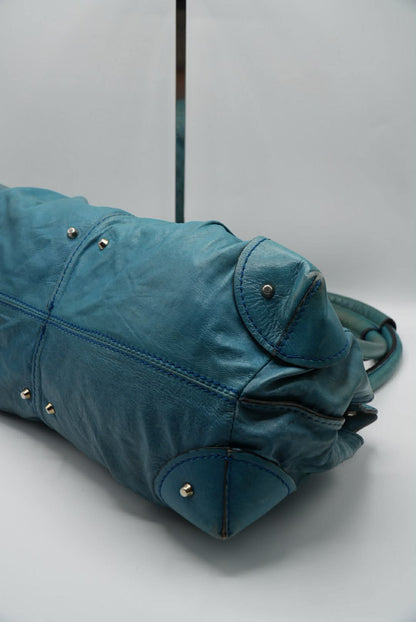 Chloé Paddington Blue Cadena Padlock & Key Boston Satchel