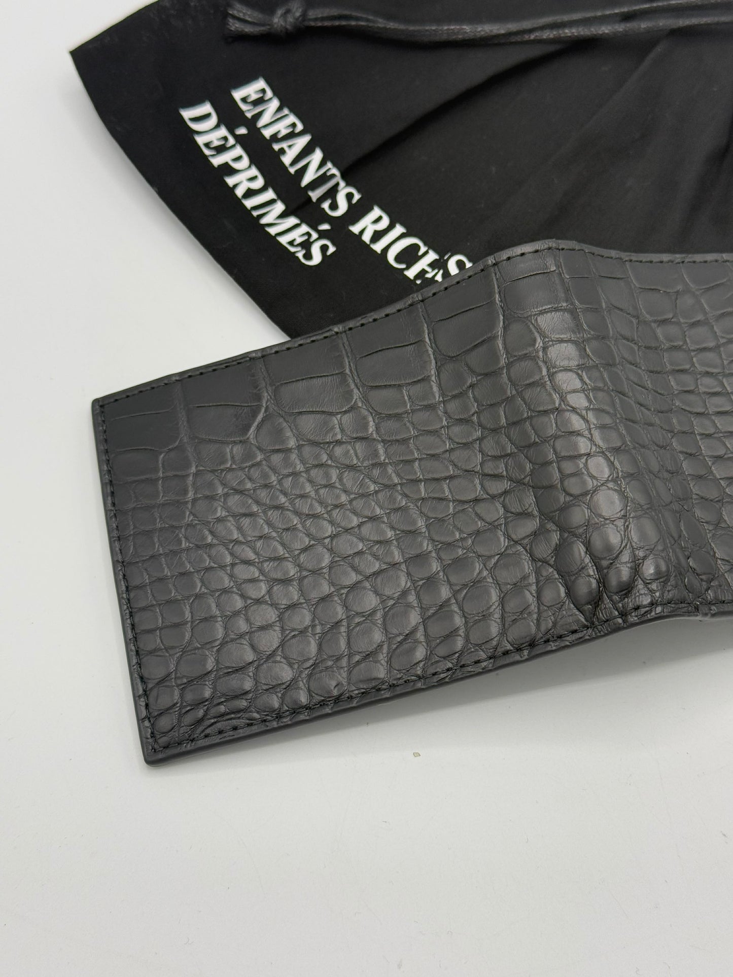 Enfants Riches Déprimés Iron Cross Crocodile Leather Wallet