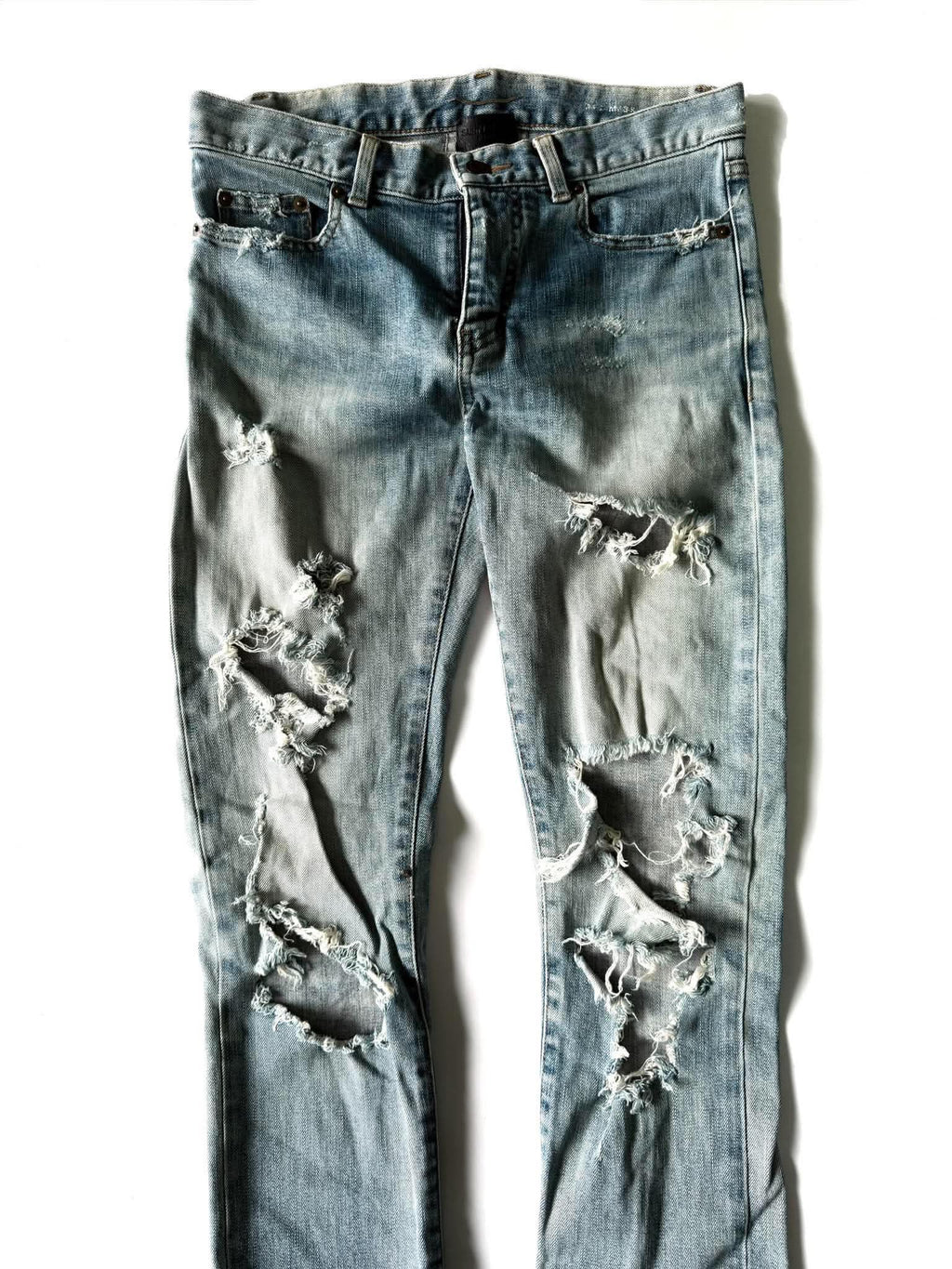 Saint Laurent Paris D02 Crashed Jeans