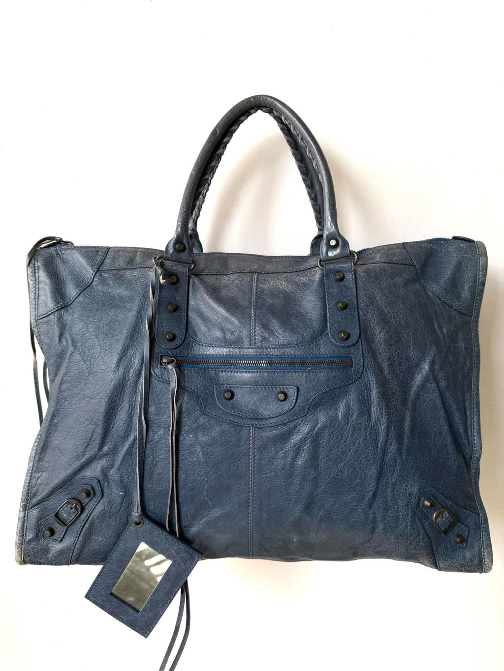 2000’s Balenciaga Navy Blue XL Weekender Bag