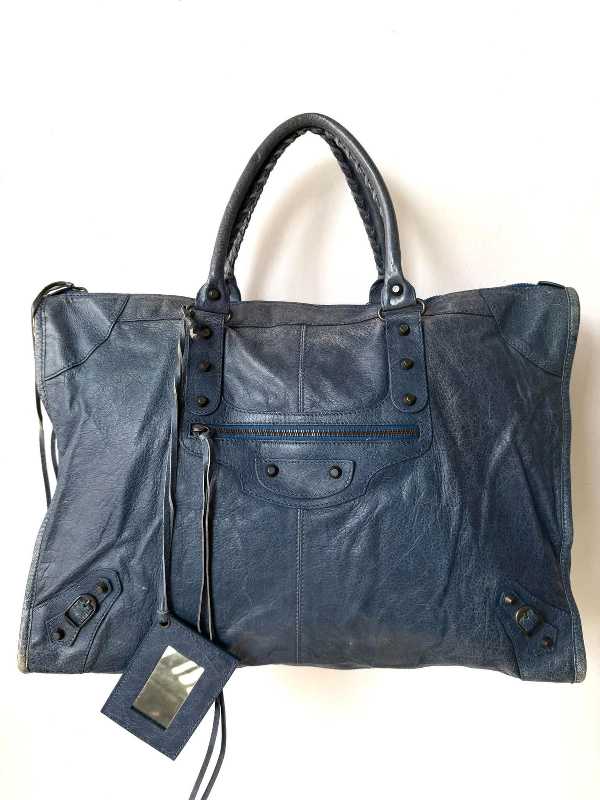 2000’s Balenciaga Navy Blue XL Weekender Bag