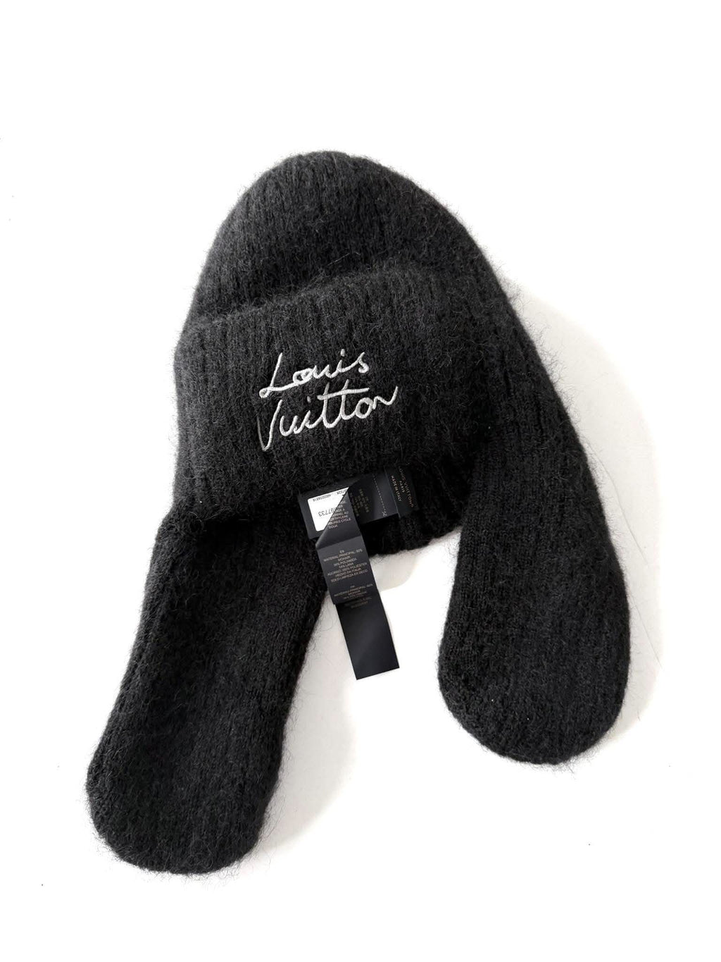 Louis Vuitton Black Script Mohair Bennie