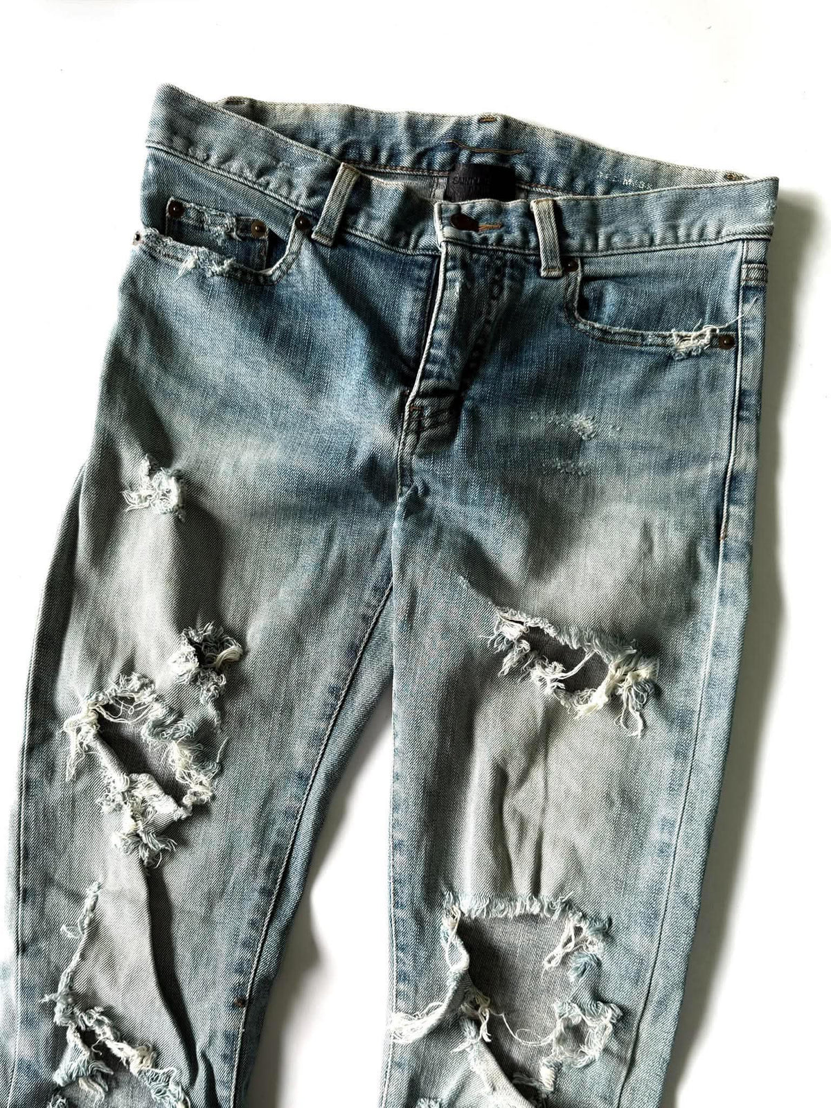 Saint Laurent Paris D02 Crashed Jeans