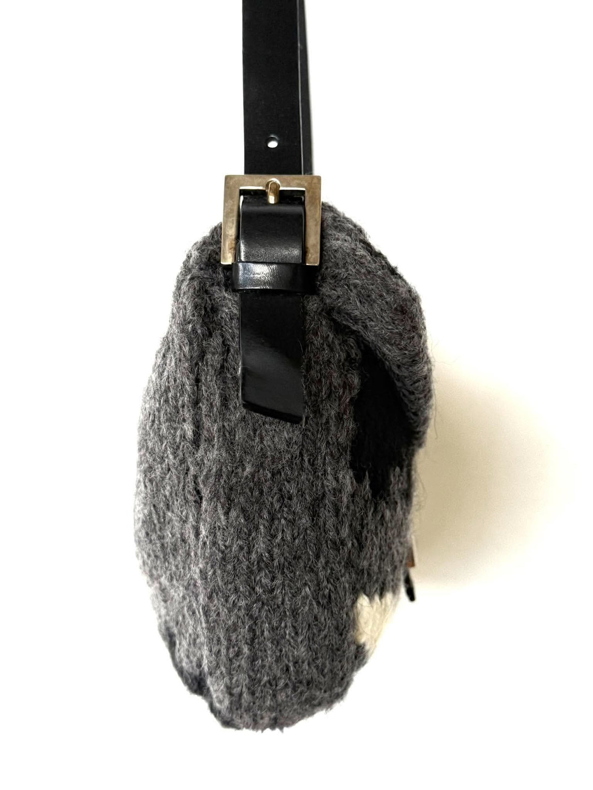 Vintage Fendi F/W1999 Wool Knit Baguette Bag