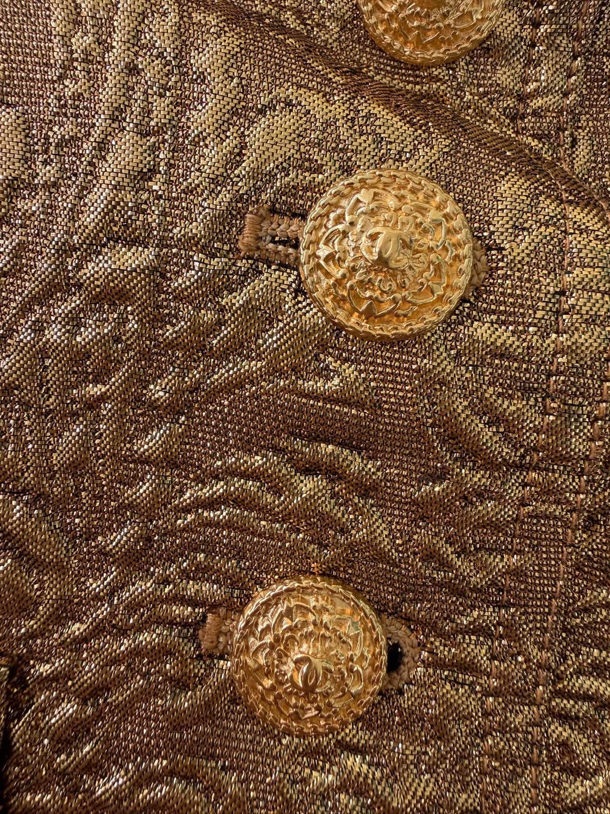 Chanel Boutique F/W1996 Gold Brocade "Mughal" Set