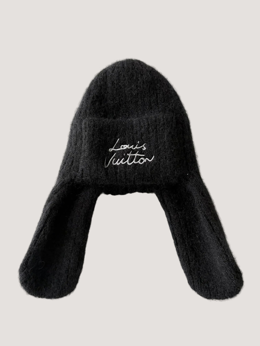 Louis Vuitton Black Script Mohair Bennie