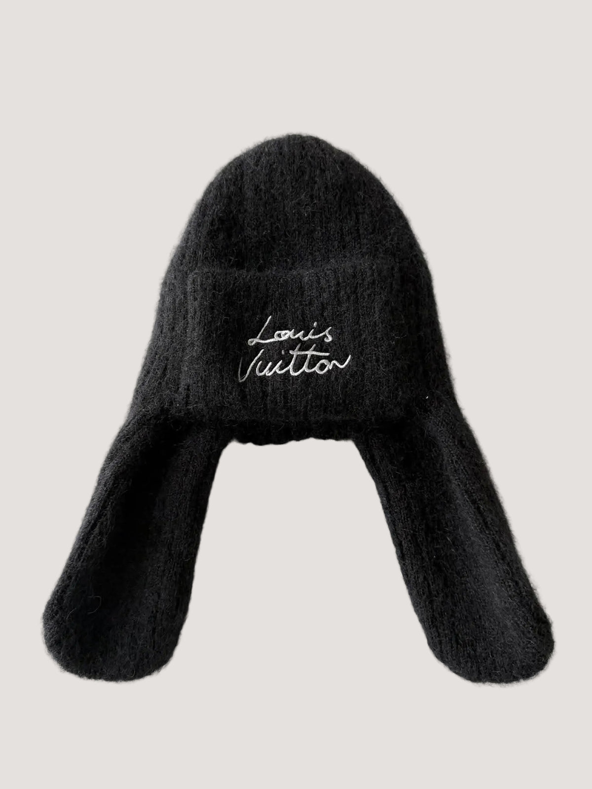 Louis Vuitton Black Script Mohair Bennie