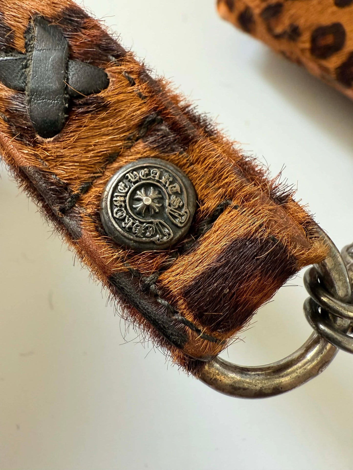 RARE Chrome Hearts Leopard Pony Hair “Fuck you” Clutch Bag