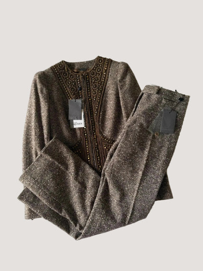 Documented & Rare Alexander McQueen F/W2004 Embellished Tweed Suit