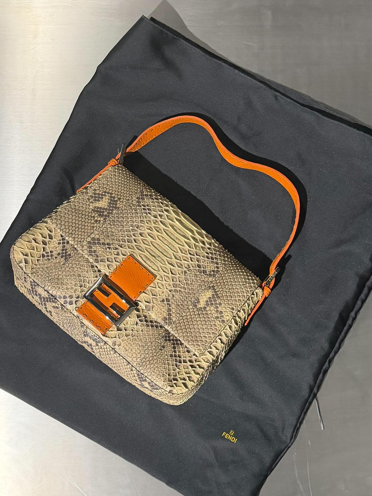 2000’s Fendi Snakeskin Mamma Baguette