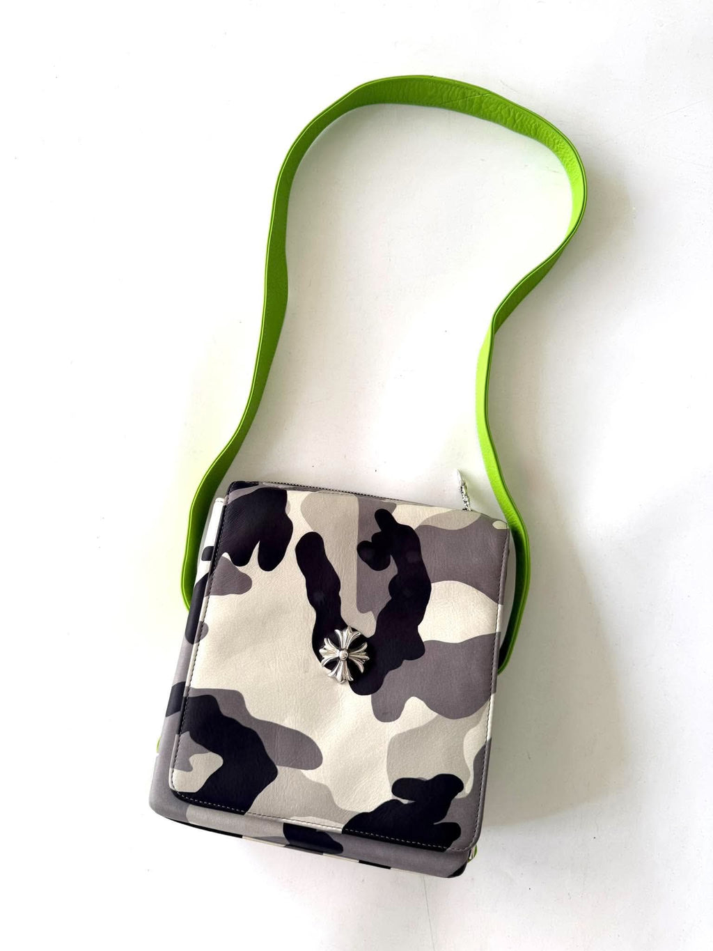 Chrome Hearts Plug CH Plus Camouflage Leather Shoulder Bag