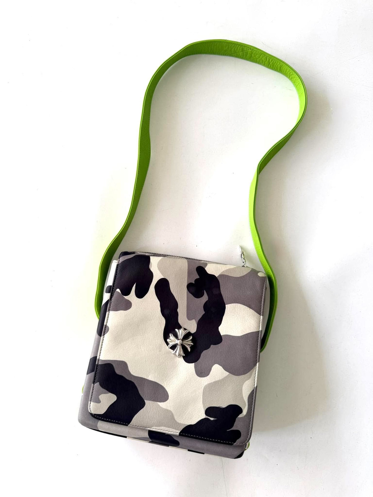 Chrome Hearts Plug CH Plus Camouflage Leather Shoulder Bag