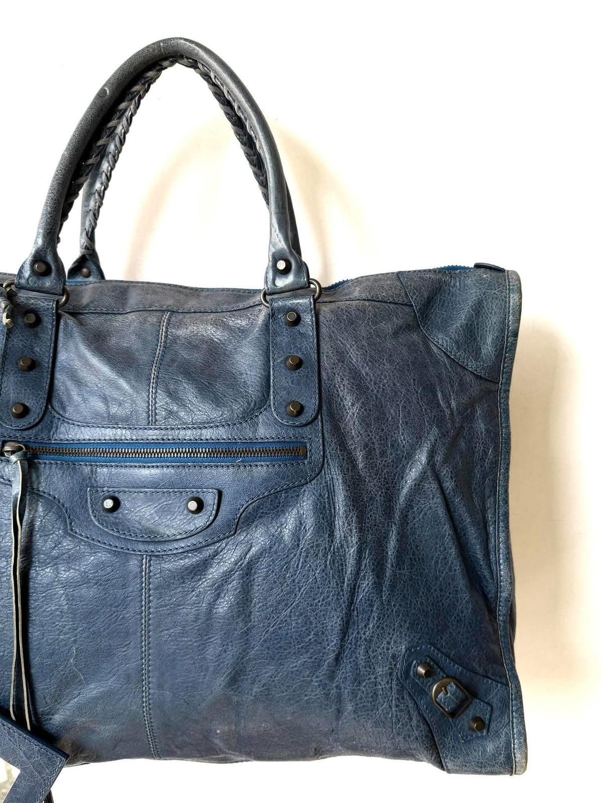 2000’s Balenciaga Navy Blue XL Weekender Bag