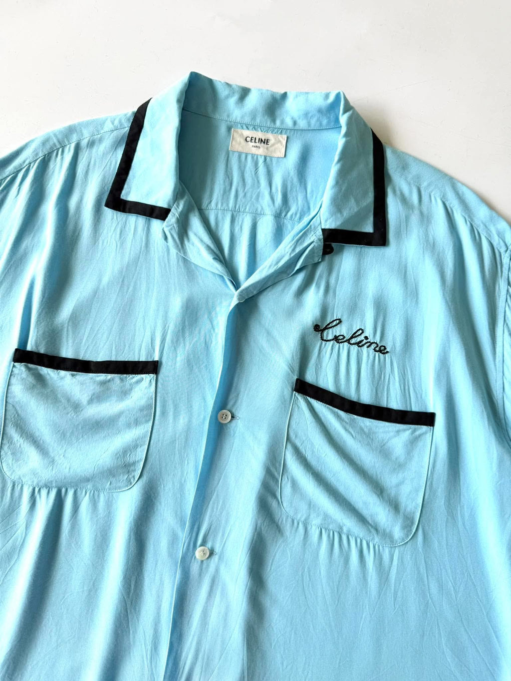 Celine Stitched Bowling Shirt