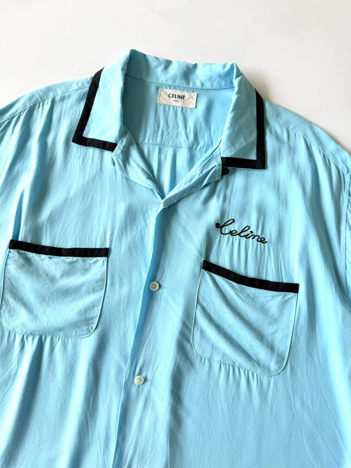 Celine Stitched Bowling Shirt
