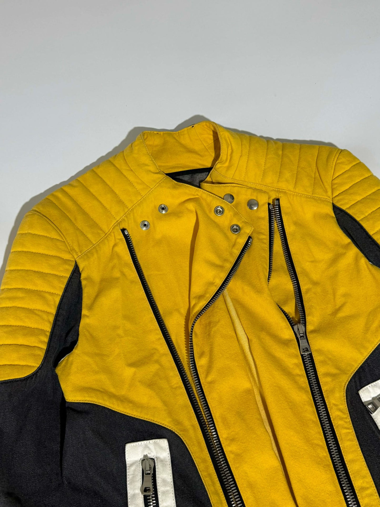 Balmain Tri-Color Biker Jacket
